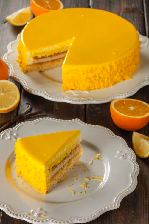 Торт «Лимонный с жасмином» от кондитерской «Сладкий экспресс»