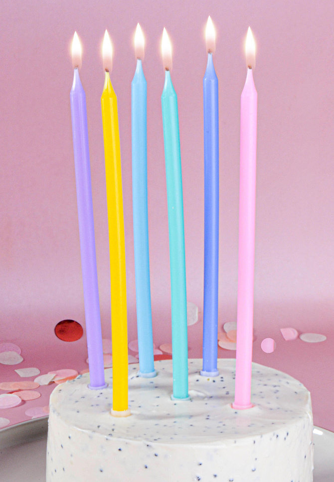 Свечи для торта коктейльные (6 шт.)